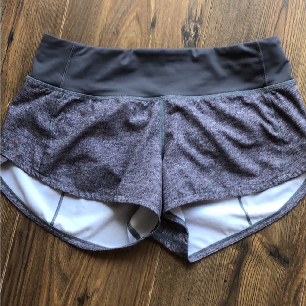 Lululemon Speed Up Short Heather Lux Dark Carbon